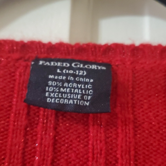 Girl's Red and Black Sweaters - Picture 3 of 7